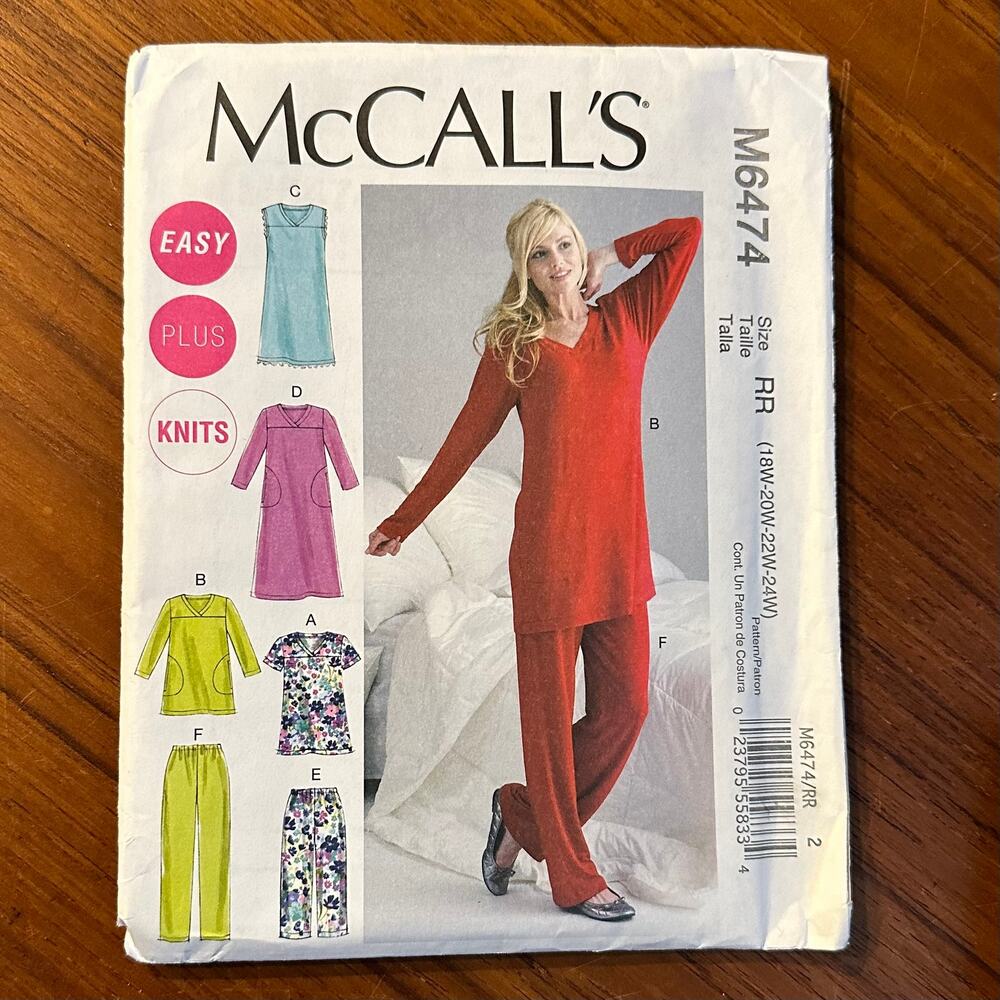 UNCUT McCall's Pattern M6474 Separates Size 18W-24W